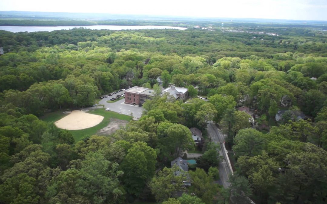 Aerial view of Briarcliff School in Mountain Lakes, NJ
