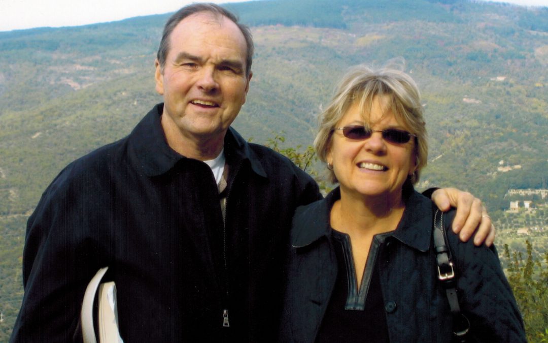 Mountain Lakes High School alumnus Larry Blake and his wife.